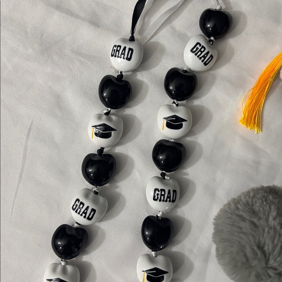 Graduation Teddy Bear with Bead Necklace - Picture 2 of 3